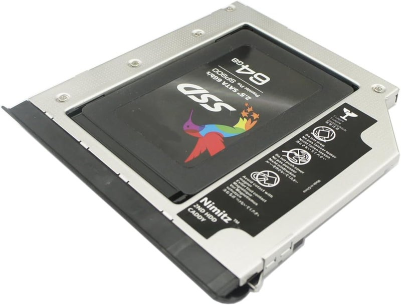 Nimitz 2nd HDD SSD Hard Drive Caddy Adapter Compatible with Dell E6430 E6530 E6420 E6520 E6320 E6330 Modular Bay with Ejector - Image 4